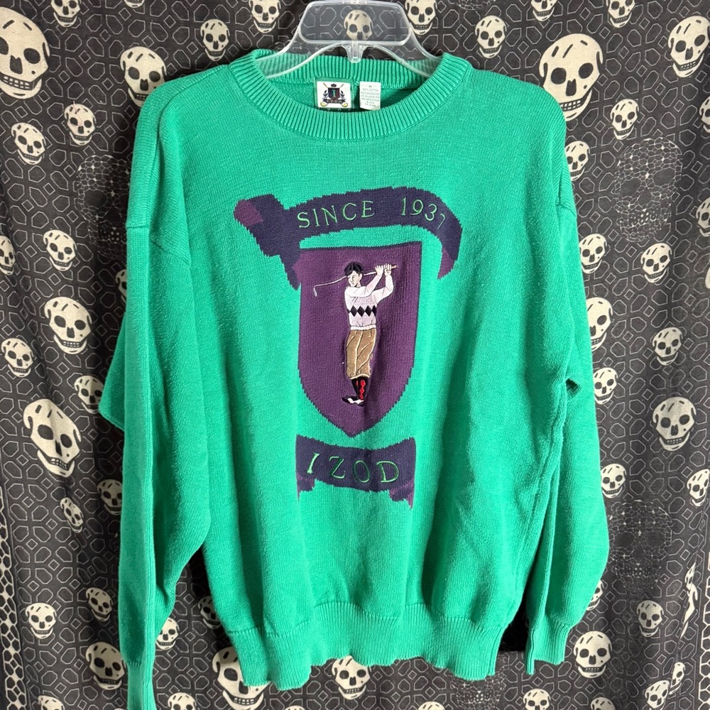 Izod Vibrant Green Crewneck Sweater